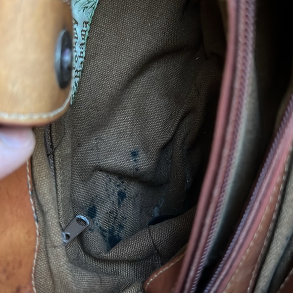 Vintage Tommy Bahama Carpet Leather Purse - Picture 11 of 11